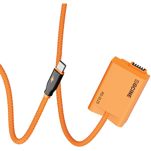 ZGCINE USB-C to EN-EL25 Braided Dummy Battery Cable