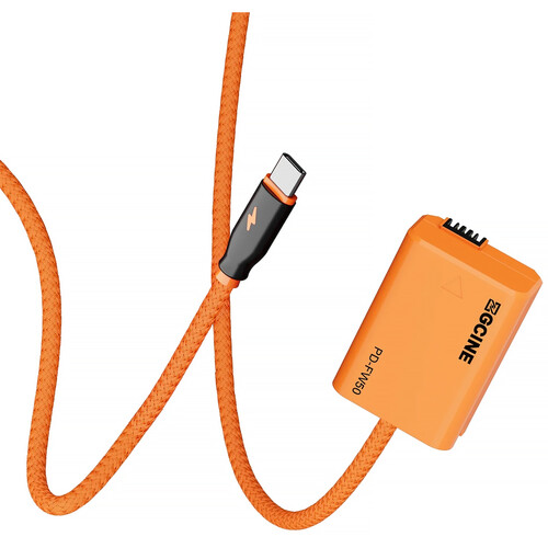 ZGCINE USB-C PD to Sony NP-FW50 Braided Dummy Battery Cable (23.6
