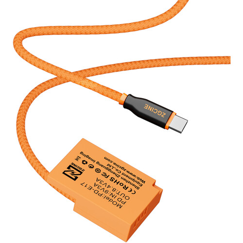 ZGCINE USB-C to LP-E17 Braided Dummy Battery Cable (23.6