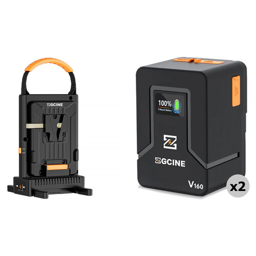 ZGCINE V160 142Wh 2-Battery + USB Dual Charger Kit (V-Mount)