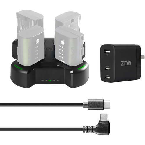 ZITAY LP-E6NH Fast 4-Channel Battery Charger Kit
