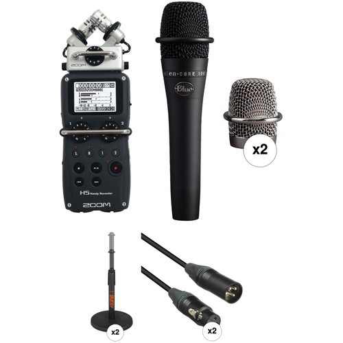 Zoom H5 Recorder Podcast Kit with Two enCORE 100 Mics B&H Photo