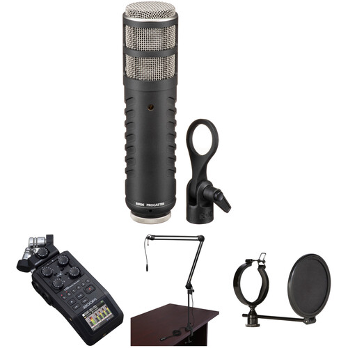 Zoom H6 Recorder Podcast Kit with Rode Procaster Microphone B&H