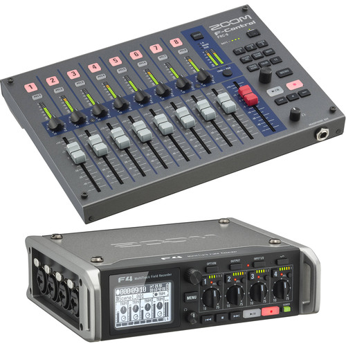 Zoom Zoom F4 Multitrack Field Recorder Kit with FControl Mixer