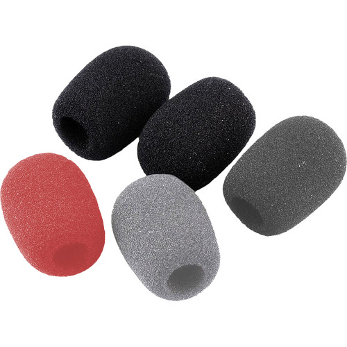 Zoom WSL-1 Windscreens for LMF-2 Lavalier Microphone (Black/Red/Gray 5-Pack)