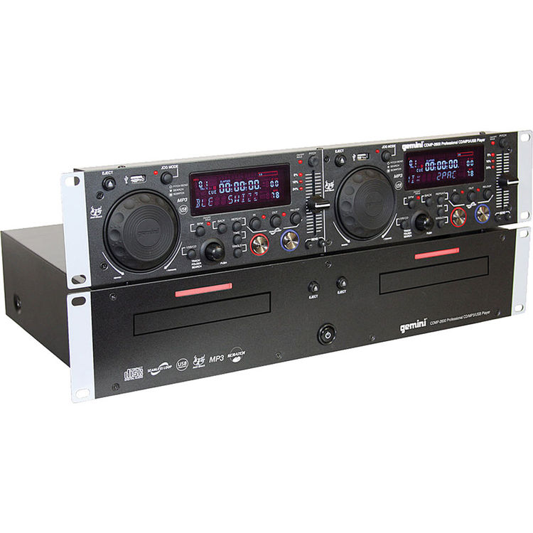 GEMINI CDMP-2600 Professional 2U Dual CD//MP3//USB//WAV Player w// Anti-Shock NEW