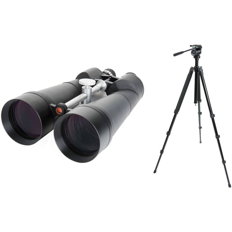 CELESTRON 25x100mm (4") GIANT WATERPROOF Binoculars w/STURDY TRIPOD