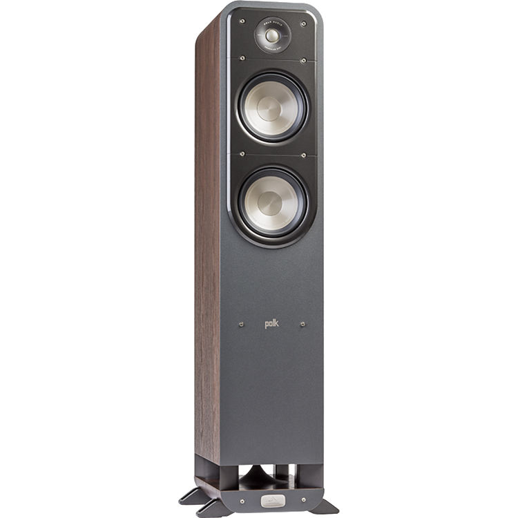 Polk Audio Signature Series S55 Floorstanding Speaker Classic Brown Walnut Single