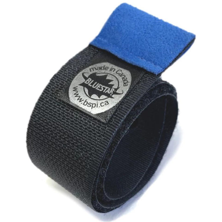 HUIJIE Blue Leather Strap with Double Loops and Double Straps