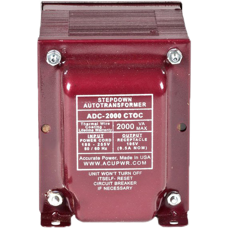 Acupwr Auc-2000 2000-Watt 110-120 Volts/60 Hz To 220-240 Volts/50 Hz Step Up Voltage Transformer/Converter For Regrigerators/Coolers/Freezers (700253460377)