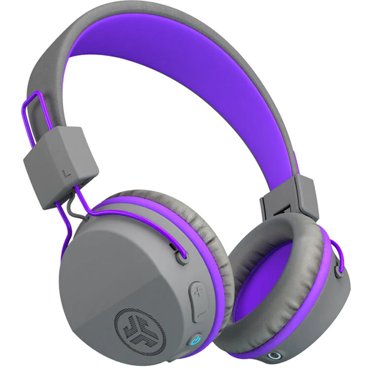 Photo 1 of JLab JBuddies Studio On-Ear Kids Headphones (Gray and Purple)