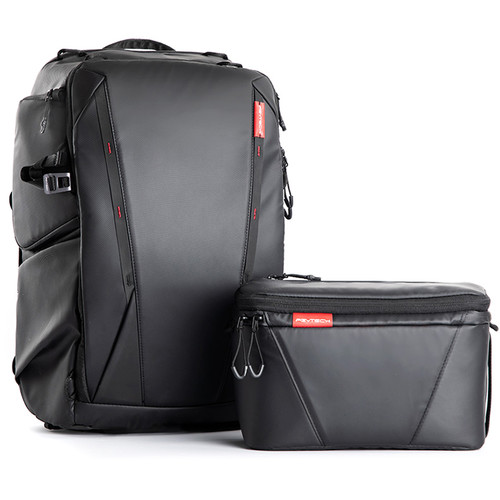 Black Promini Women Lightweight Leather Backpack Black Purse Versatile Shoulder Bag