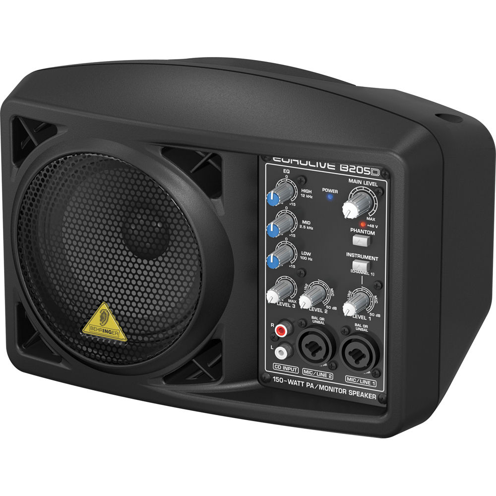 behringer eurolive b205d 150w powered monitor speaker