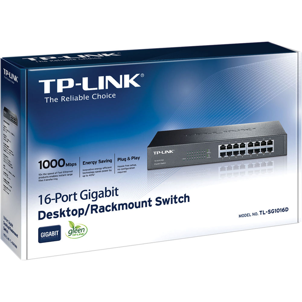 Tp Link Tl Sg1016d 16 Port Unmanaged Gigabit Switch Tl Sg1016d