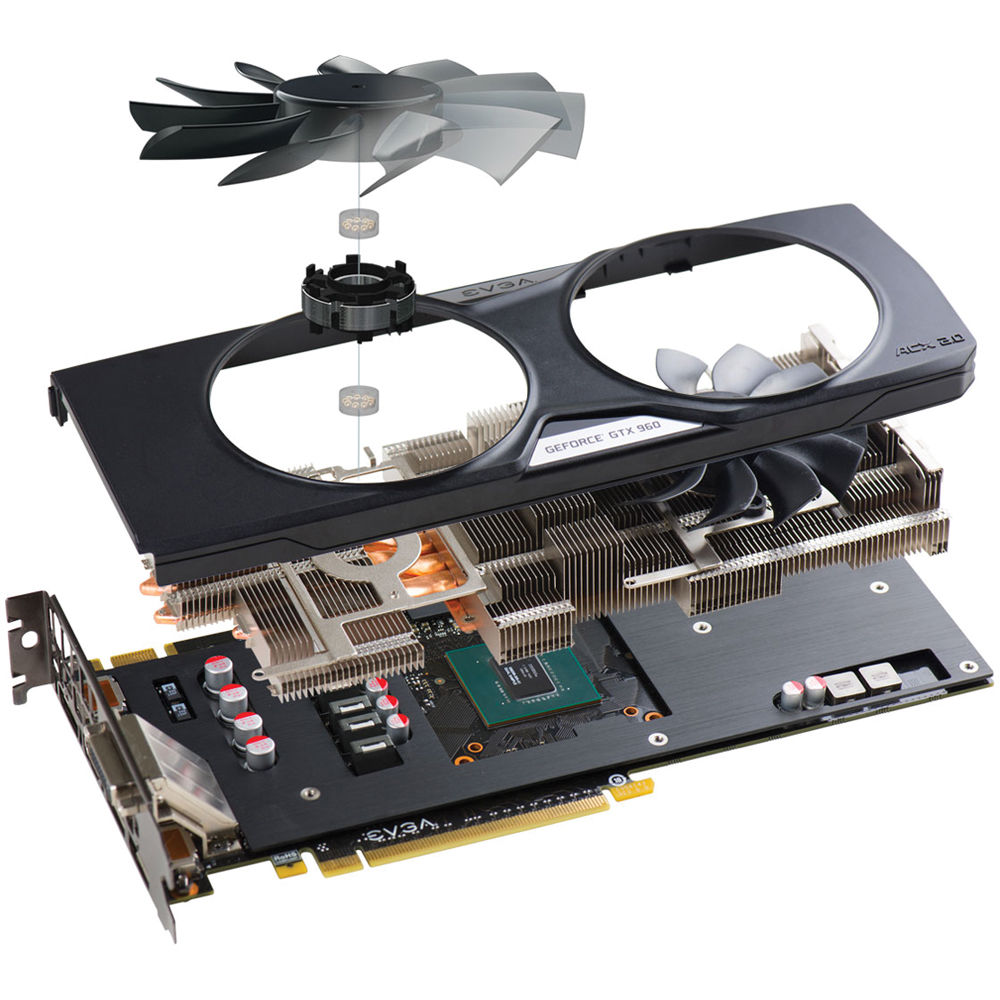 Evga Geforce Gtx 960 Supersc Graphics Card 02g P4 2966 Kr B H