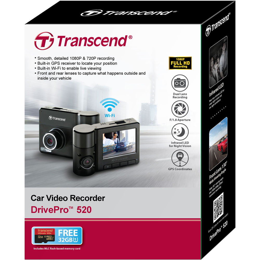 Transcend Drivepro 5 Car Recorder And Gps Ts32gdp5m B H