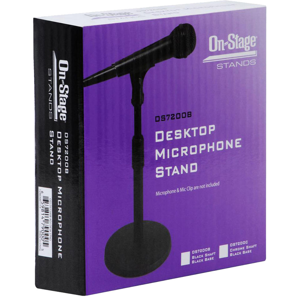 On Stage Ds7200b Adjustable Height Desktop Mic Stand Ds7200b B H