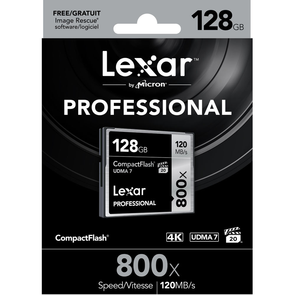 Lexar LCF128CRBNA800 Professional 800x 128GB VPG-20 CompactFlash Card