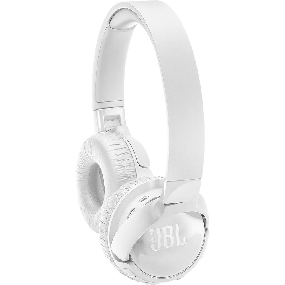 White Wireless Bluetooth Headphone On-Ear JBL JBLT600BTNCWHTAM Noise Cancelling