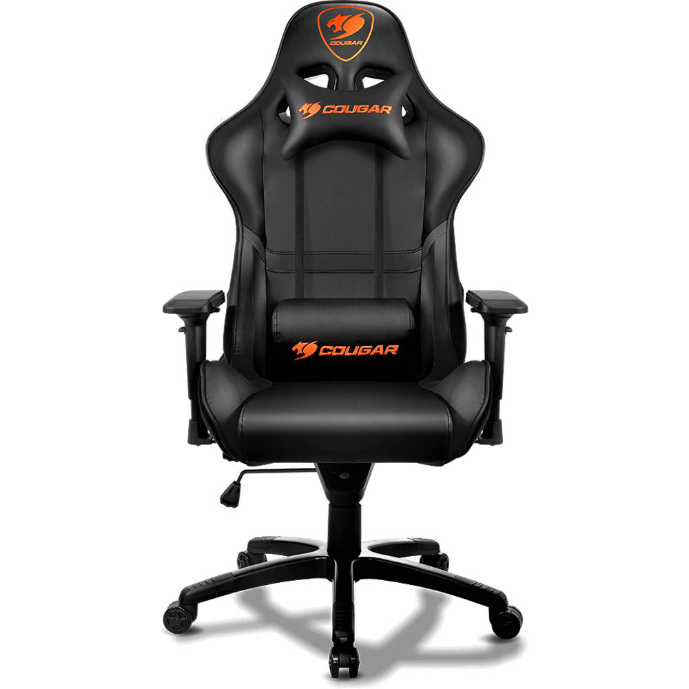 Breathable Premium PVC Leather and Micro Suede-Like Texture Black Cougar Armor Pro Gaming Chair with a Steel Frame