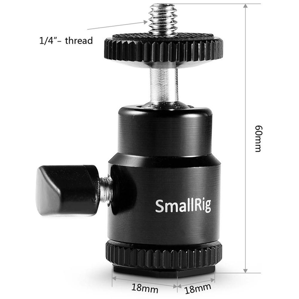 Smallrig Cold Shoe To 1 4 Threaded Adapter Black 761