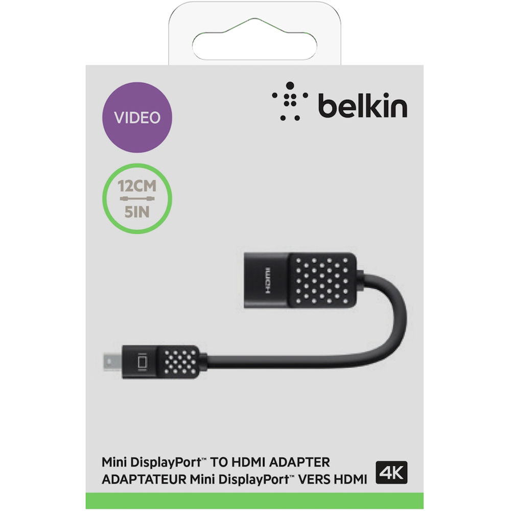 Belkin Mini Displayport To Hdmi Adapter F2cd079bt B H Photo Video