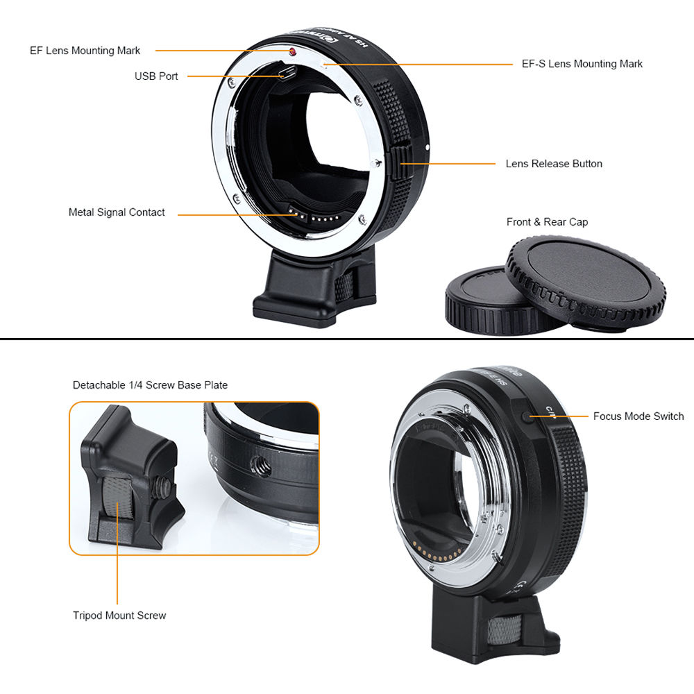 Commlite High Speed Electronic Autofocus Lens Mount Cm Ef E Hs