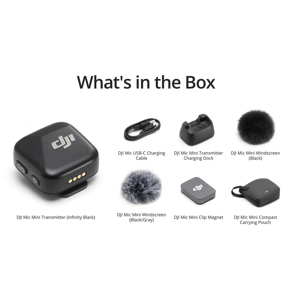 DJI Mic Mini Clip-On Transmitter with Built-In Microphone 2.4 GHz, Infinity 16 1732613644 IMG 2381069