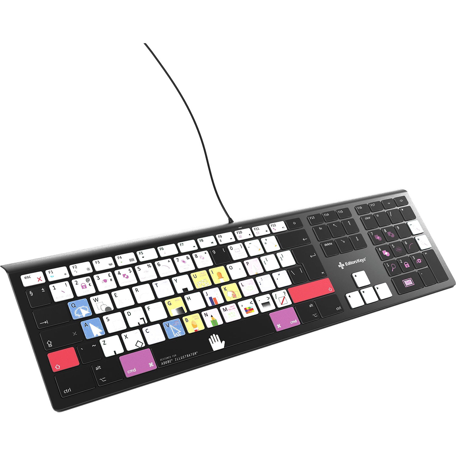 Editors Keys Adobe Illustrator Backlit Keyboard Aiad Bl Mac Us