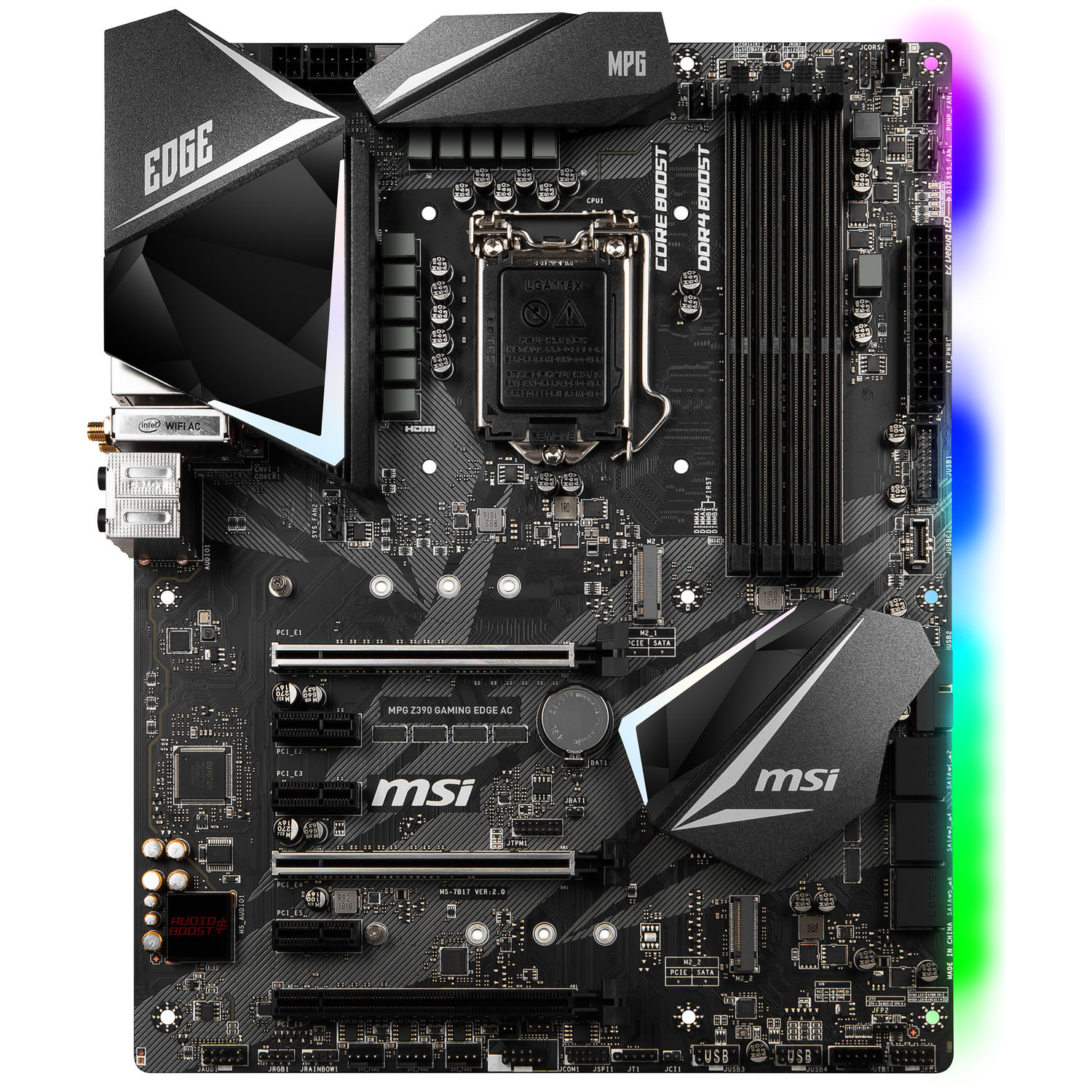 Msi Mpg Z390 Gaming Edge Ac Lga 1151 Atx Motherboard