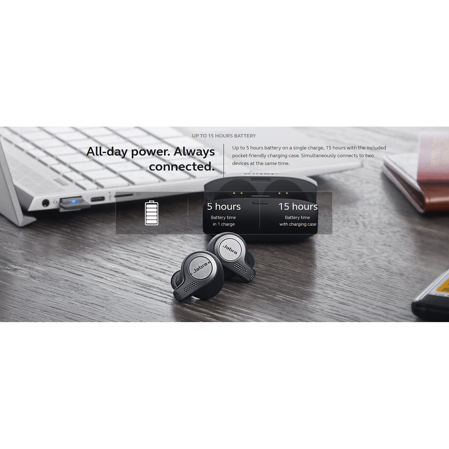 jabra evolve 65t ms wireless earbuds