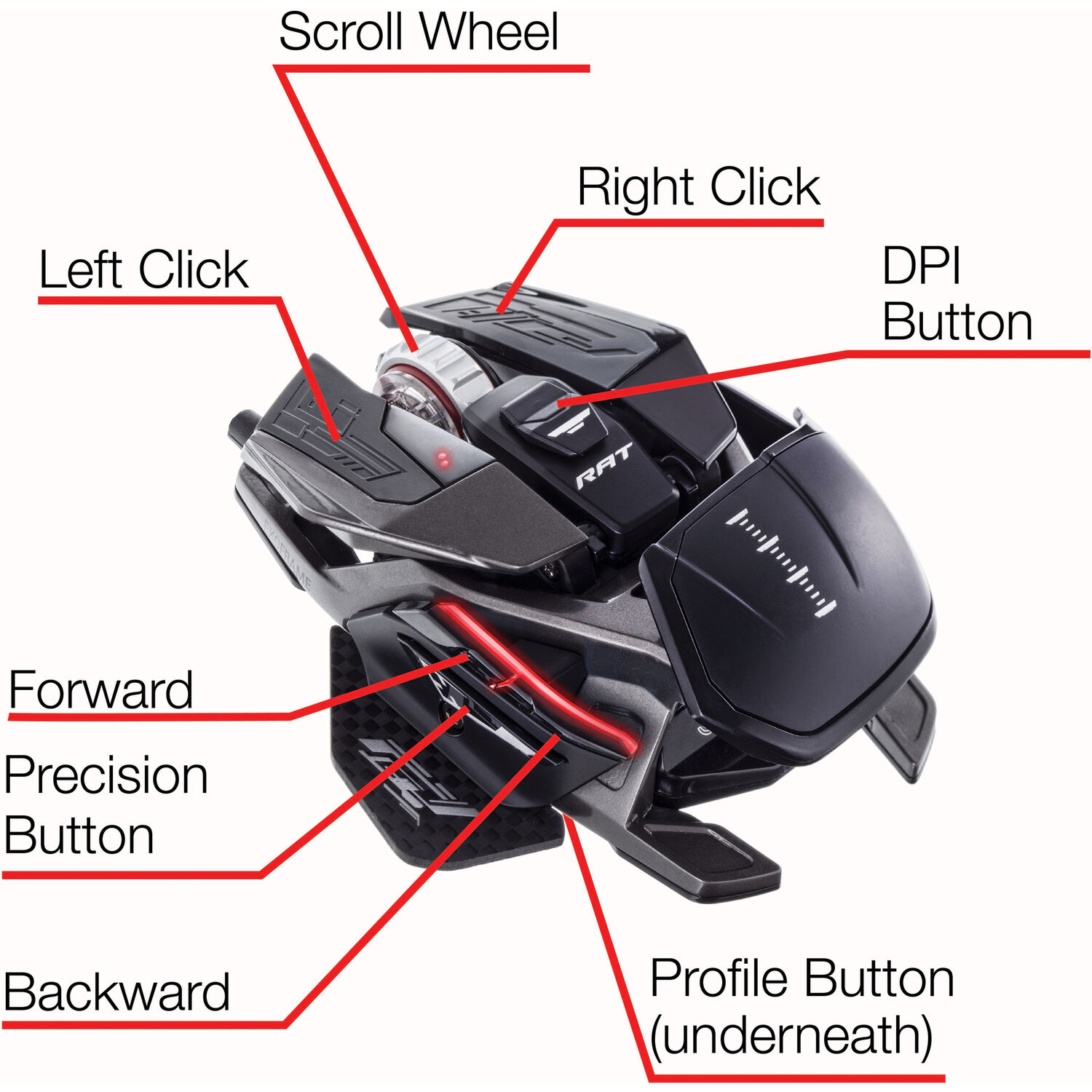 Verbatim Mad Catz R A T Pro X3 Wired Gaming Mouse Mr05dcinbl01