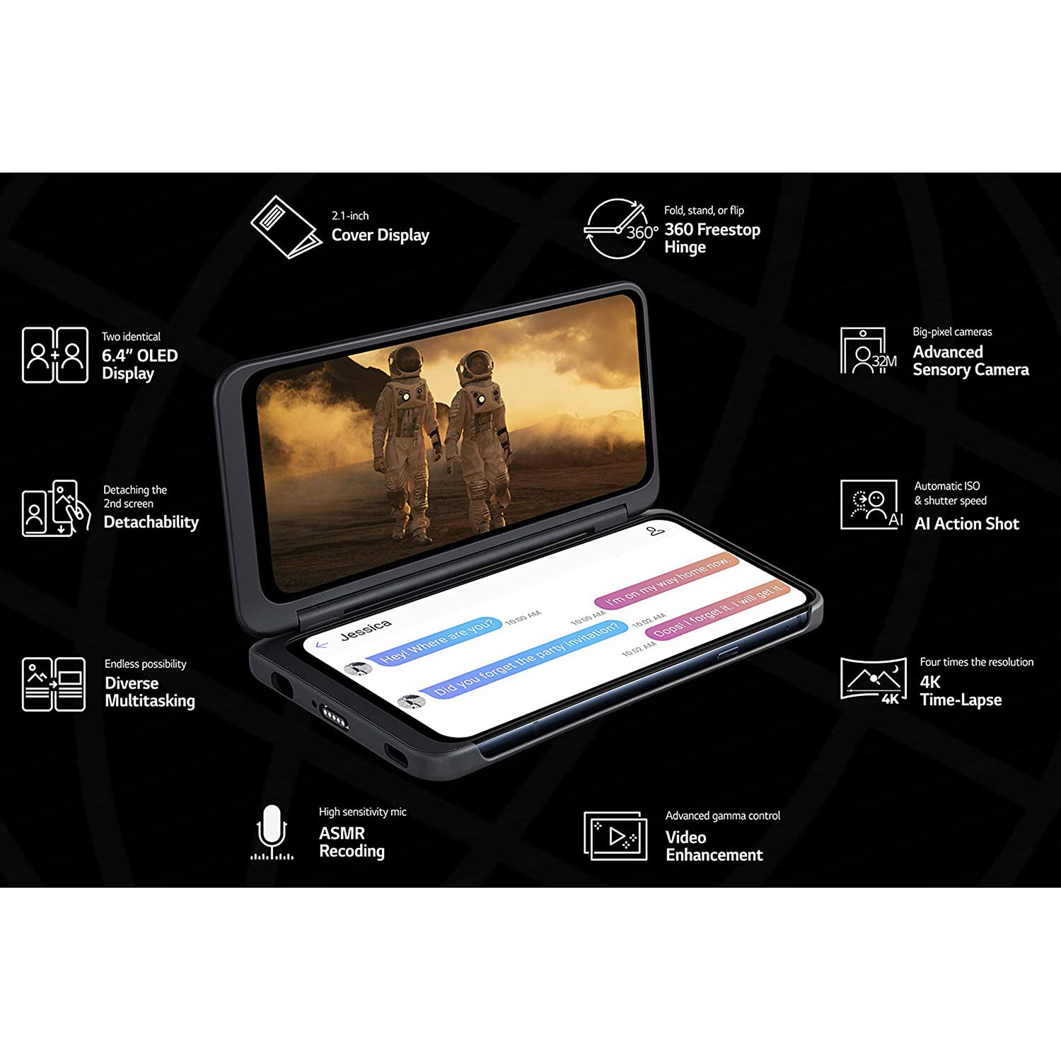 Lg G8x Thinq Dual Screen Dual Sim 128gb Smartphone Lm G850emw