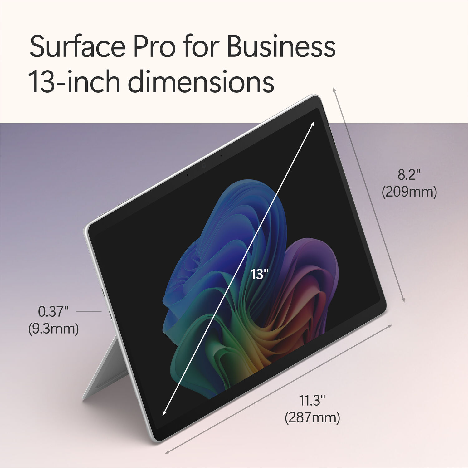 Microsoft 13" Surface Pro for Business Copilot+ PC (12th Edition, Platinum, Wi-Fi Only) #MIEP254684 — фото 6
