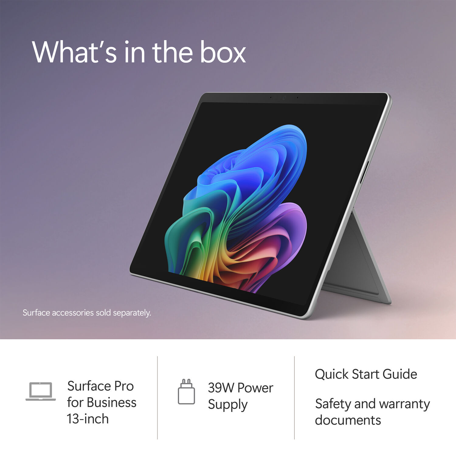 Microsoft 13" Surface Pro for Business Copilot+ PC (12th Edition, Platinum, Wi-Fi Only) #MIEP255287 — фото 5