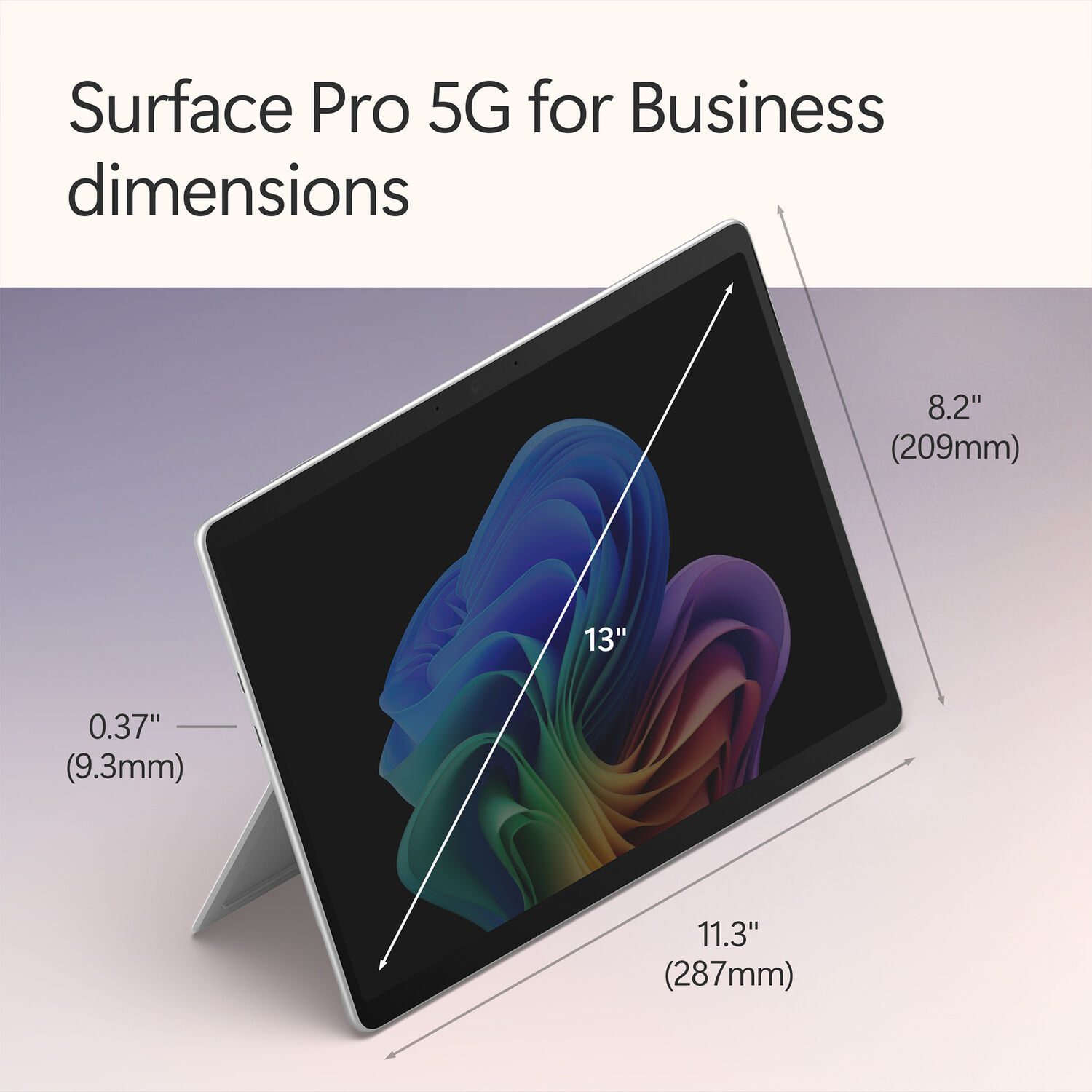 Microsoft 13" Surface Pro for Business (12th Edition, Platinum, 5G + Wi-Fi) #MIEP254652 — фото 6