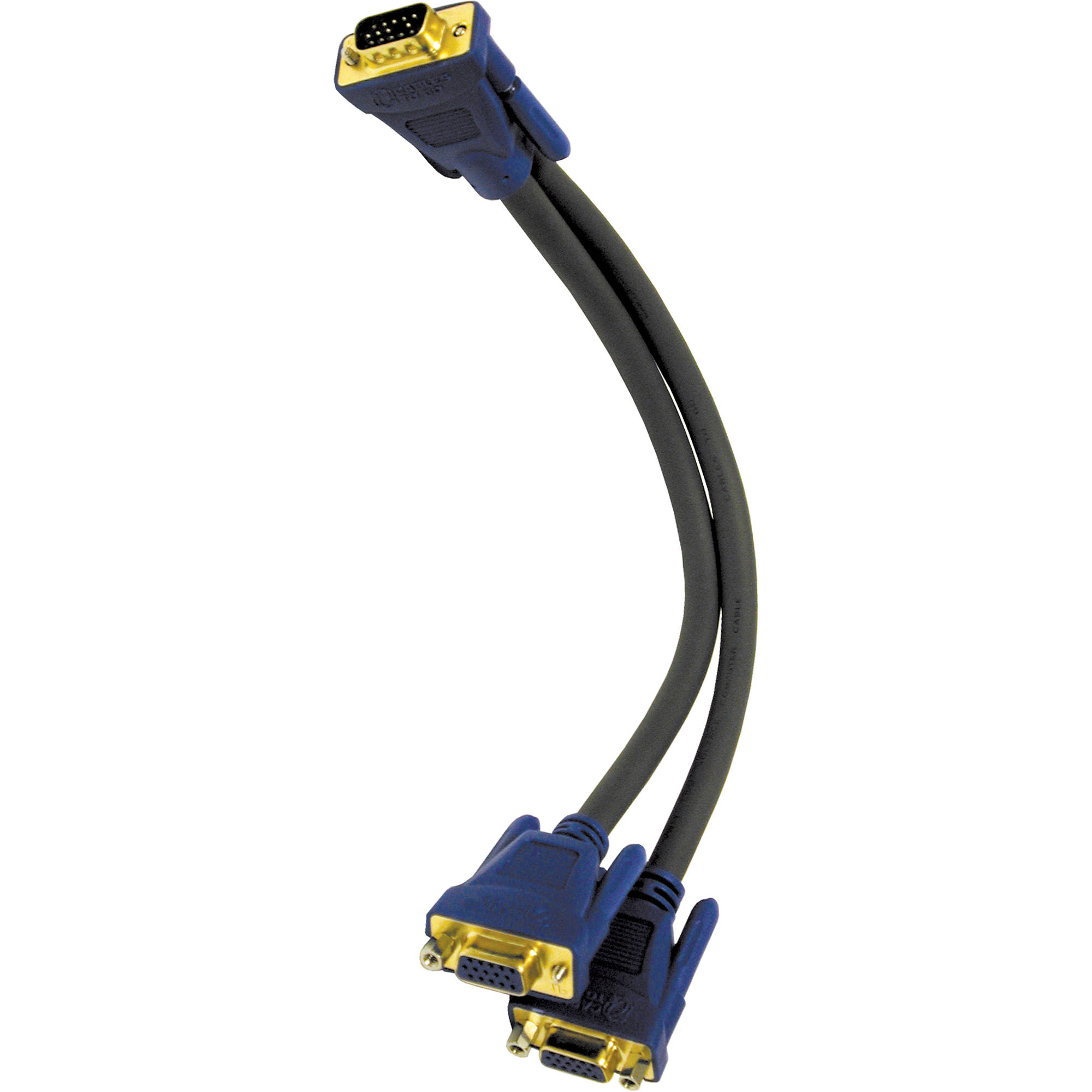 757120296102 C2G Ultima One HD15 Male to Two HD15 Female SXGA Monitor Y-Cable
