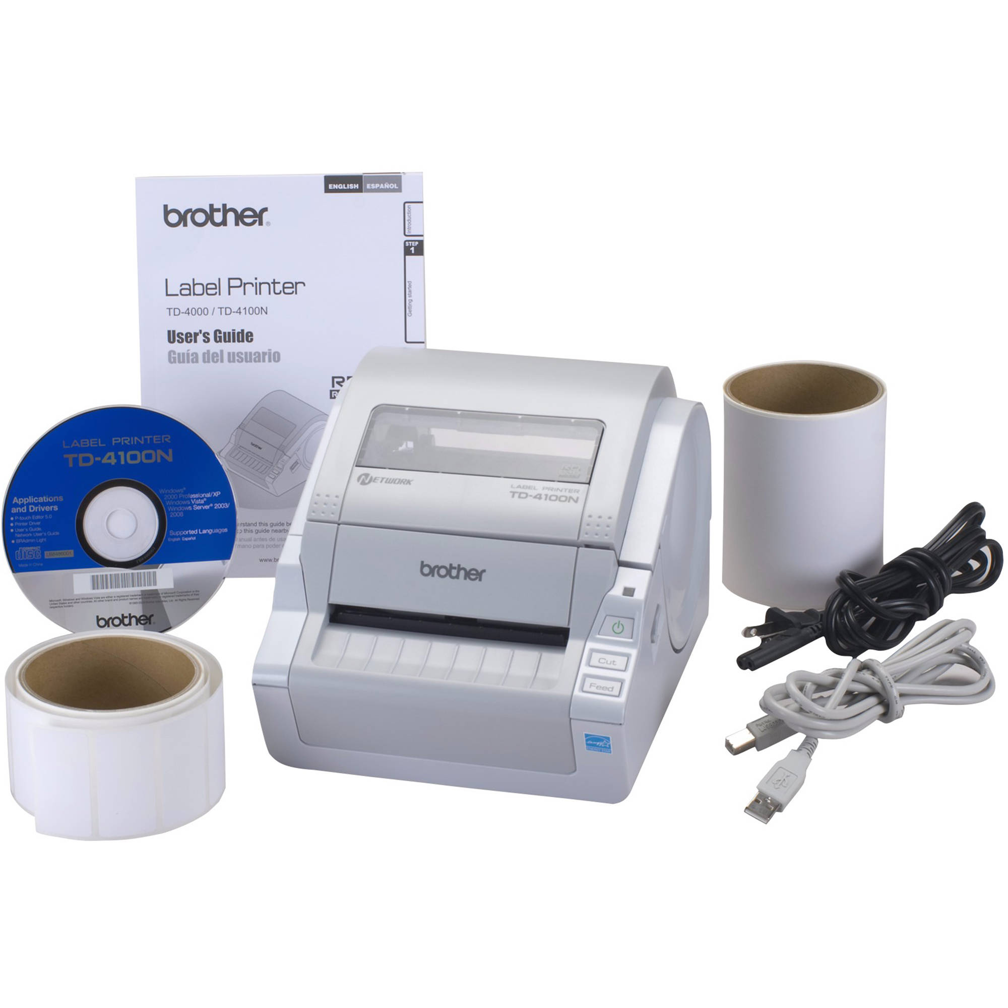 10 Roll Continuous Thermal Address Shipping Label for Brother TD-4100N 4/" x 145/'