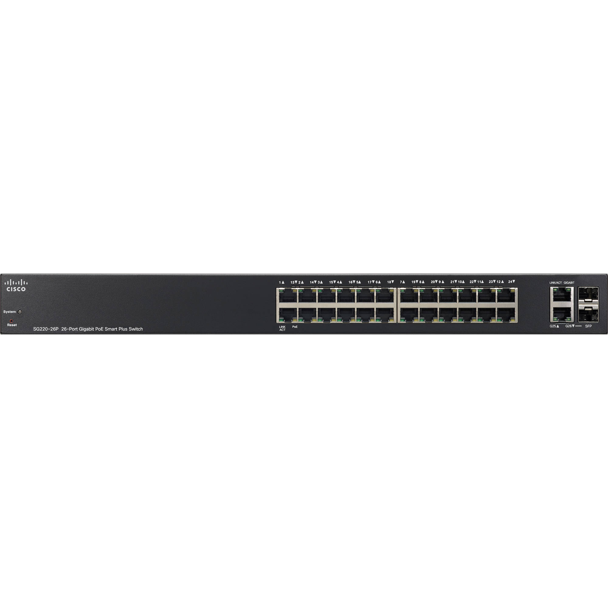 SG220-26P-K9-NA Smart Switch with 26 x Gigabit Ethernet Ports Cisco SG220-26P PoE