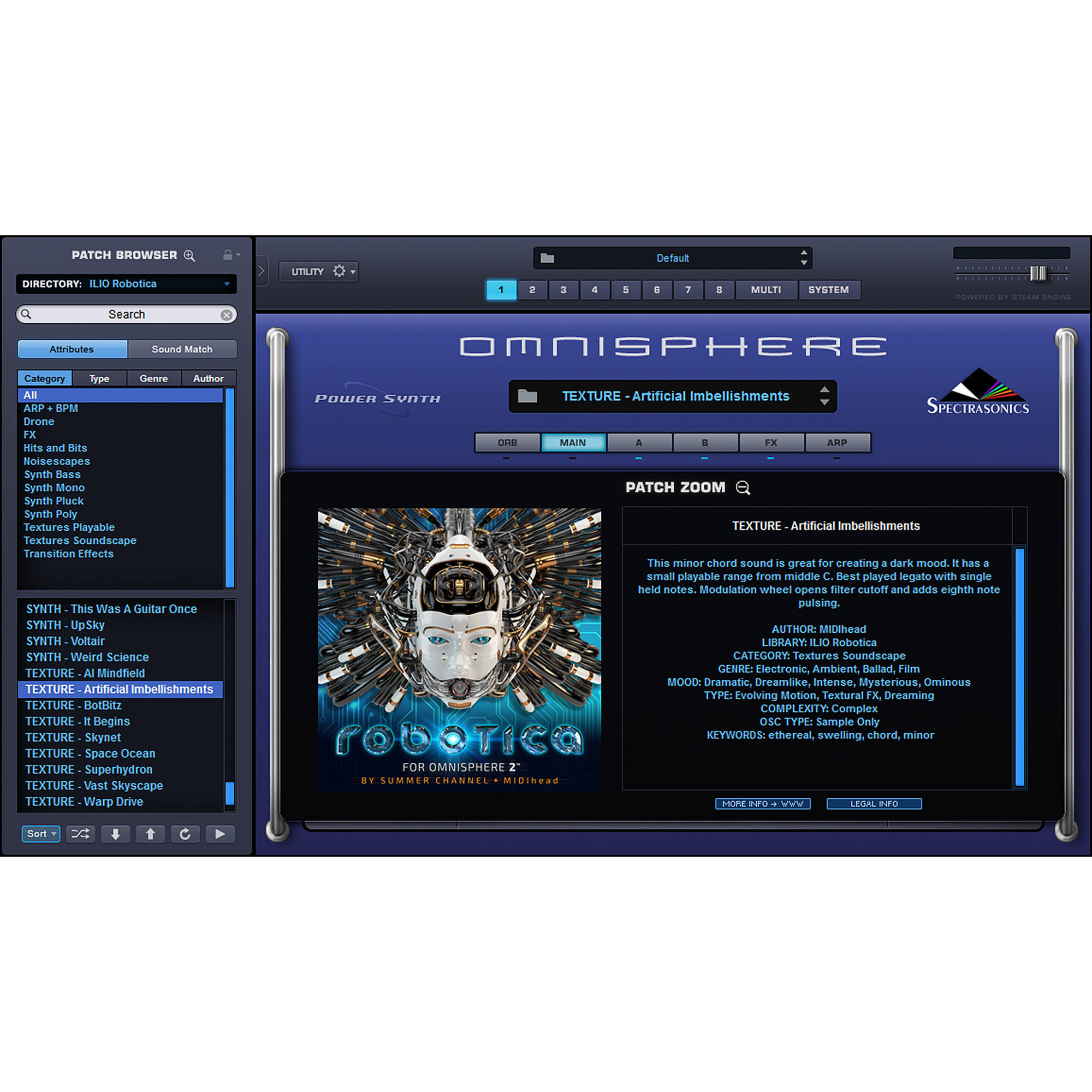 Omnisphere 2. 6 cpu usage chart