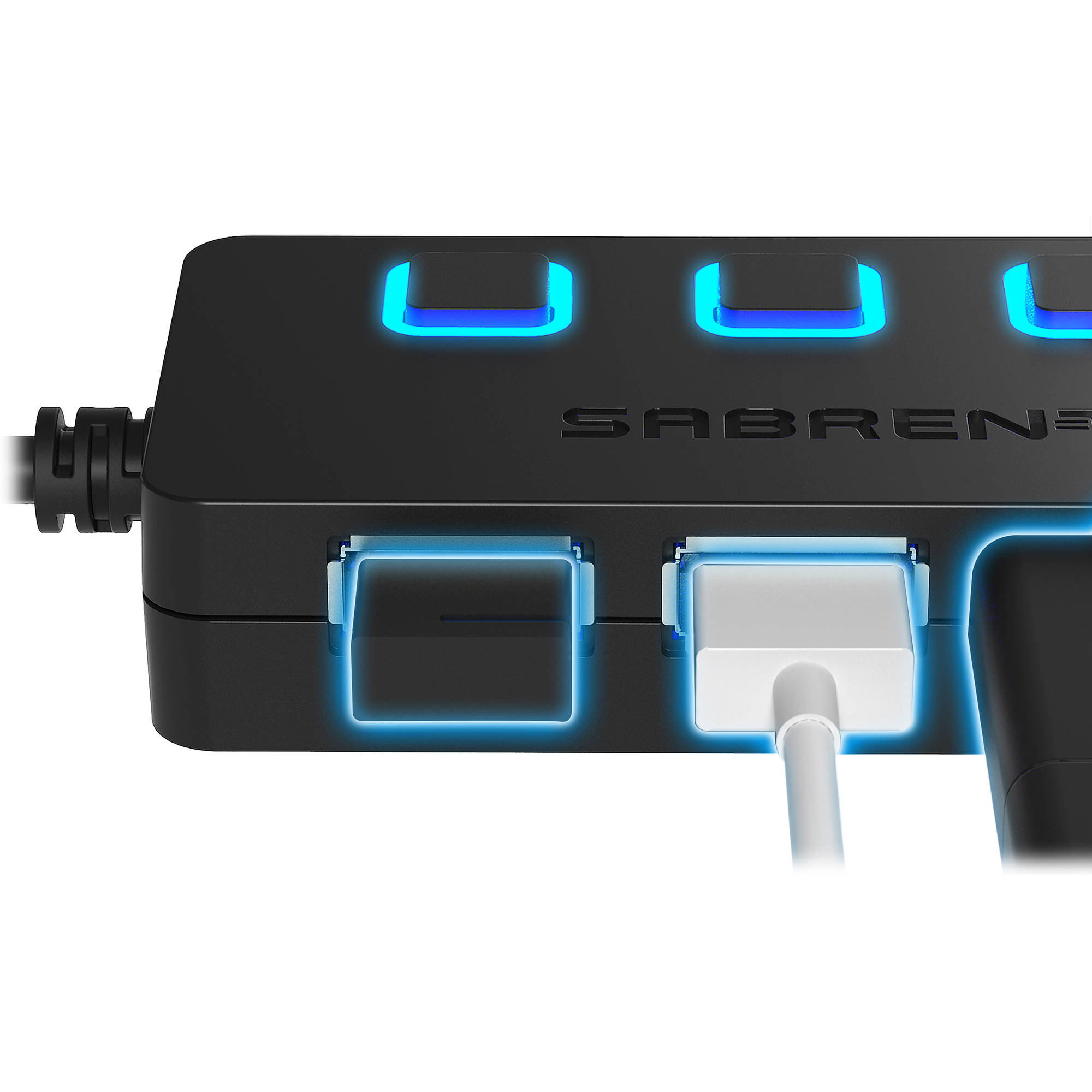 Sabrent 4 Port Usb 3 0 Hub With Power Switches Hb Um43 B H Photo
