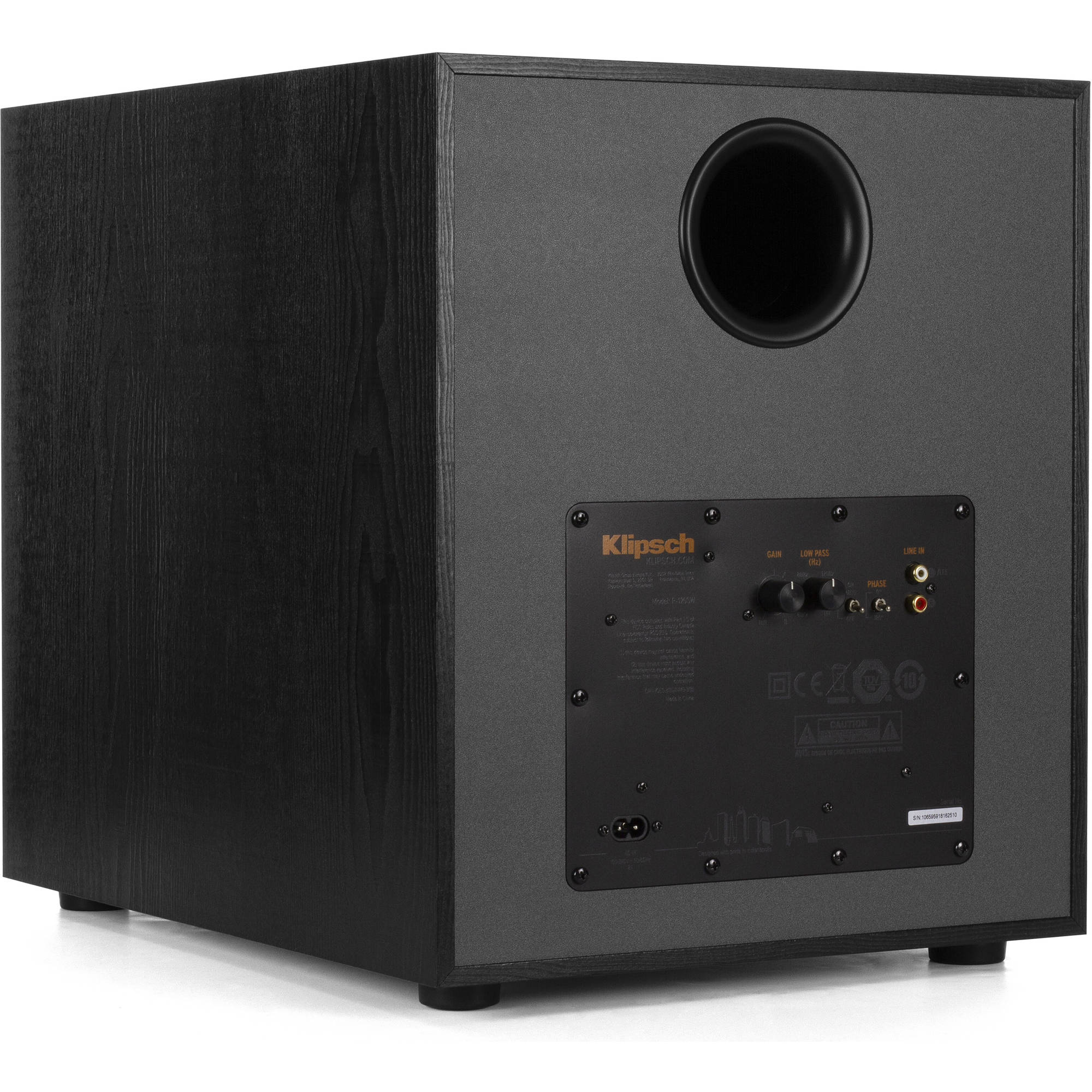 klipsch subwoofer low pass setting