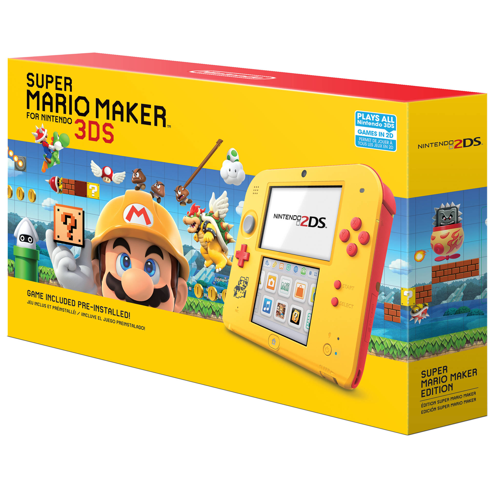 Nintendo 2ds Super Mario Maker Edition Bundle Yellow