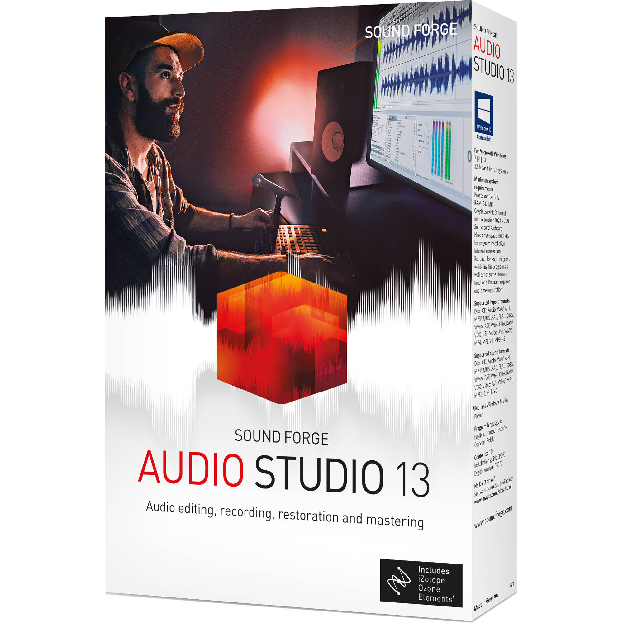 Magix Sound Forge Audio Studio 13 Audio Editing 51edul1 B H