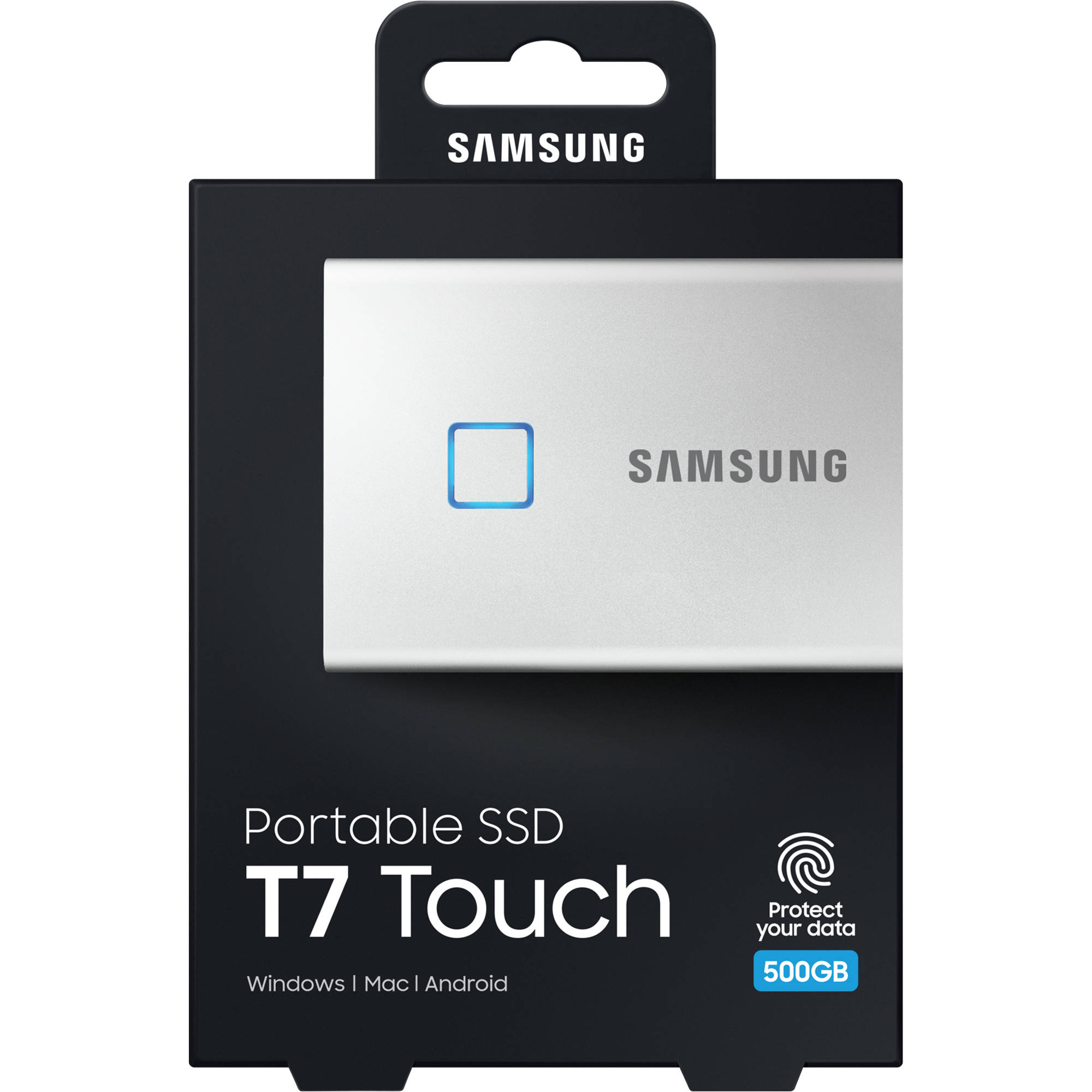 MU-PC500S//WW Silver 500GB Samsung T7 Touch Portable SSD USB 3.2