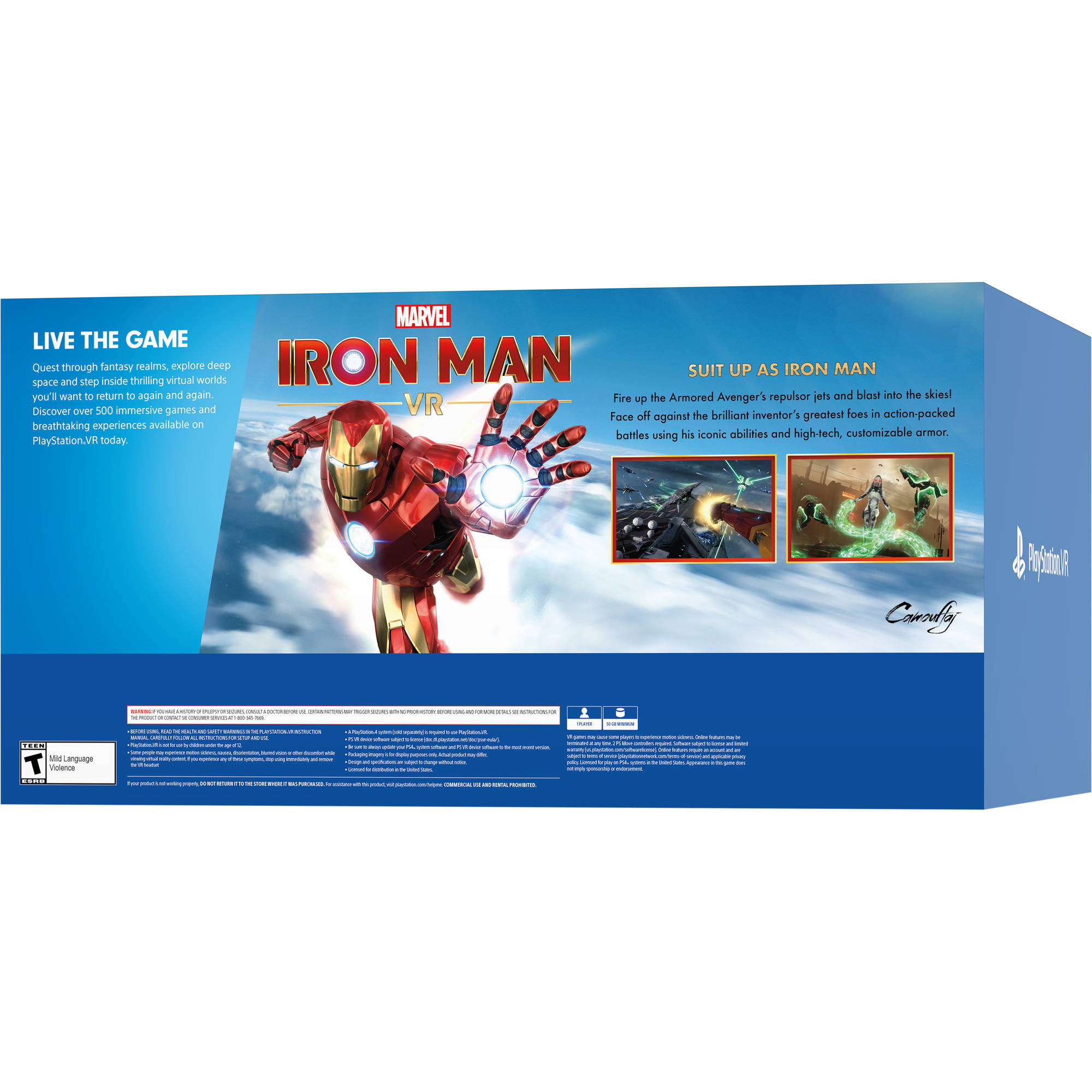 marvel's iron man vr game & ps move controller bundle