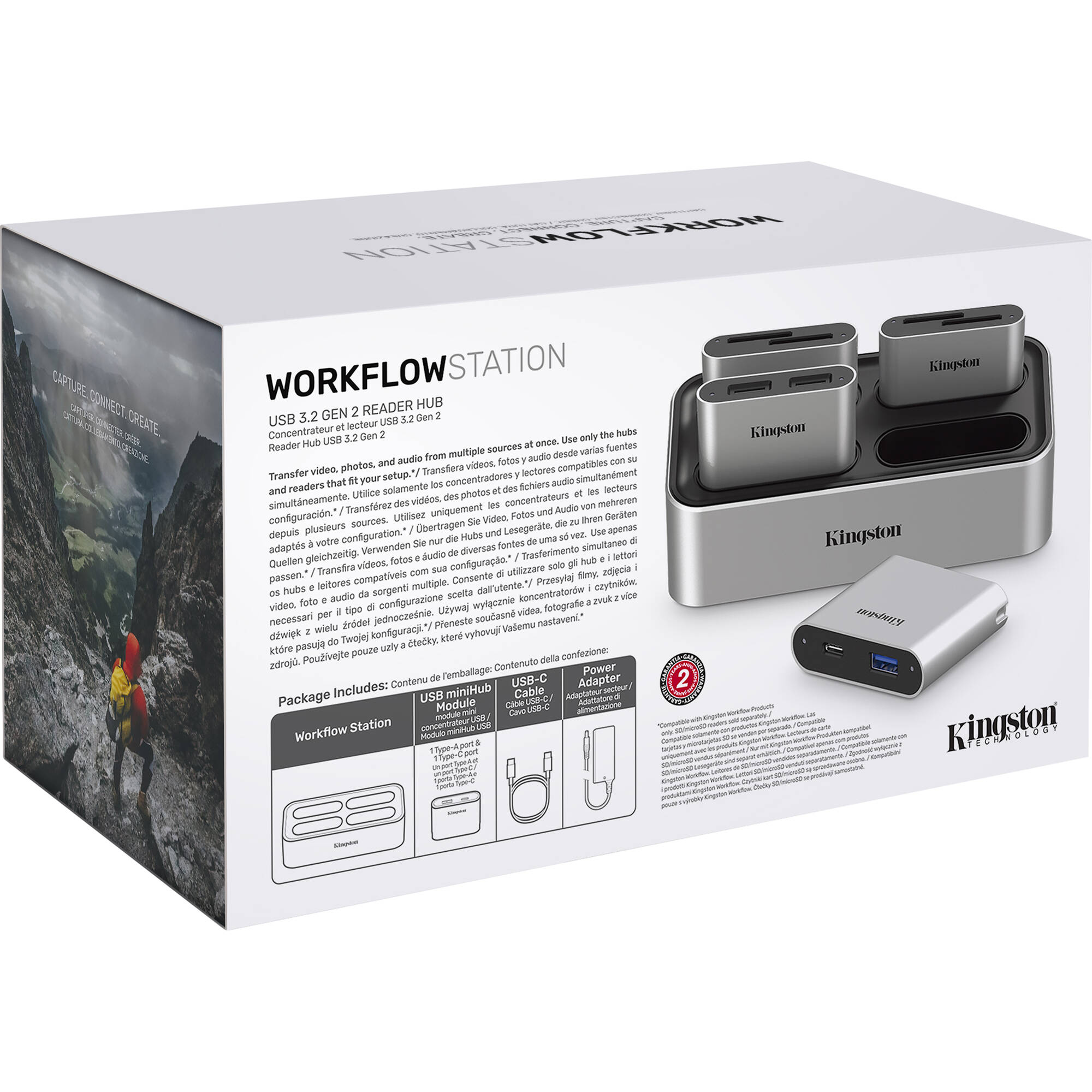 Kingston Workflow Station Usb 3 2 Gen 2 Dock With Usb Mini Wfs U