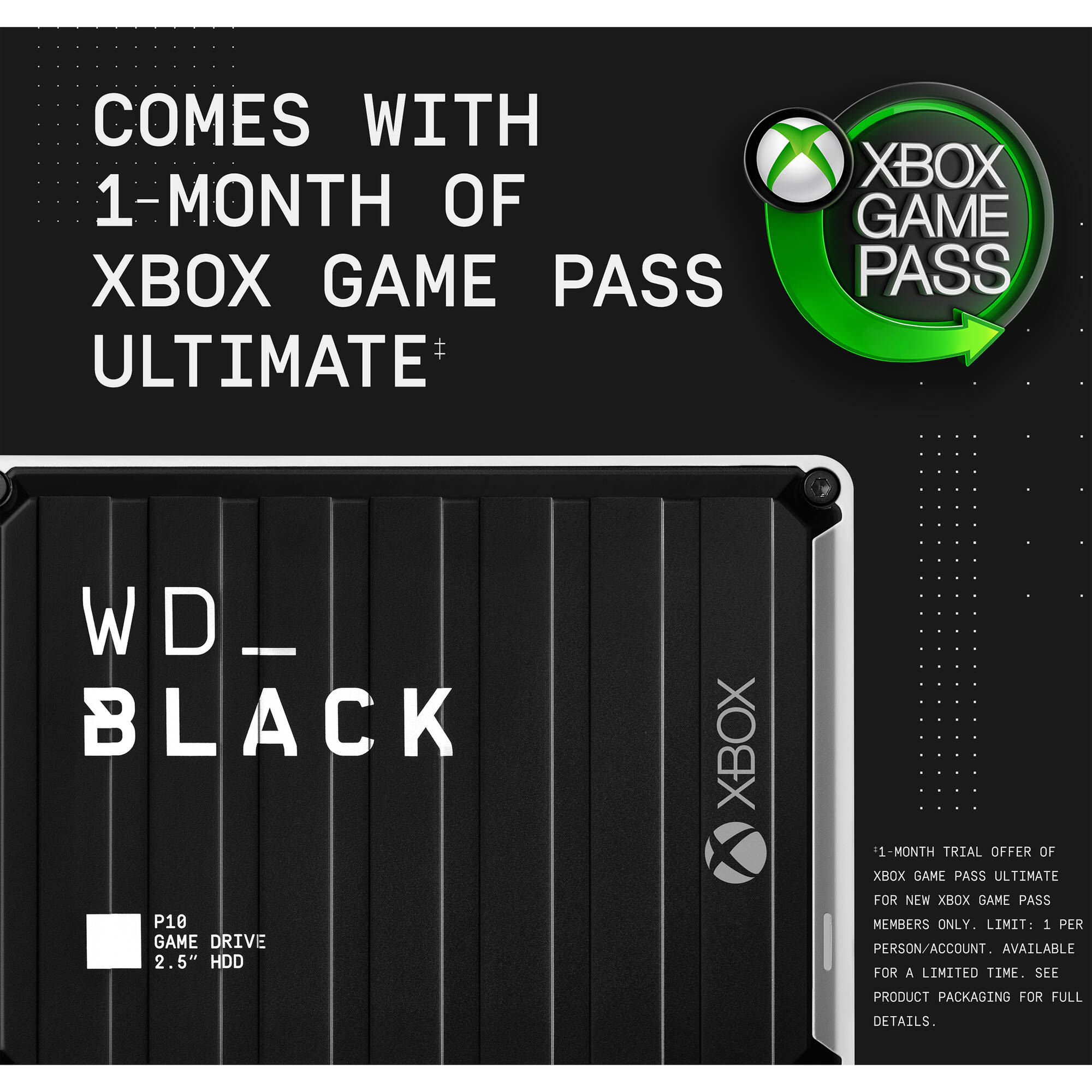 Wd 3tb Wd Black P10 Game Drive For Xbox One Wdba5g0030bbk Wesn