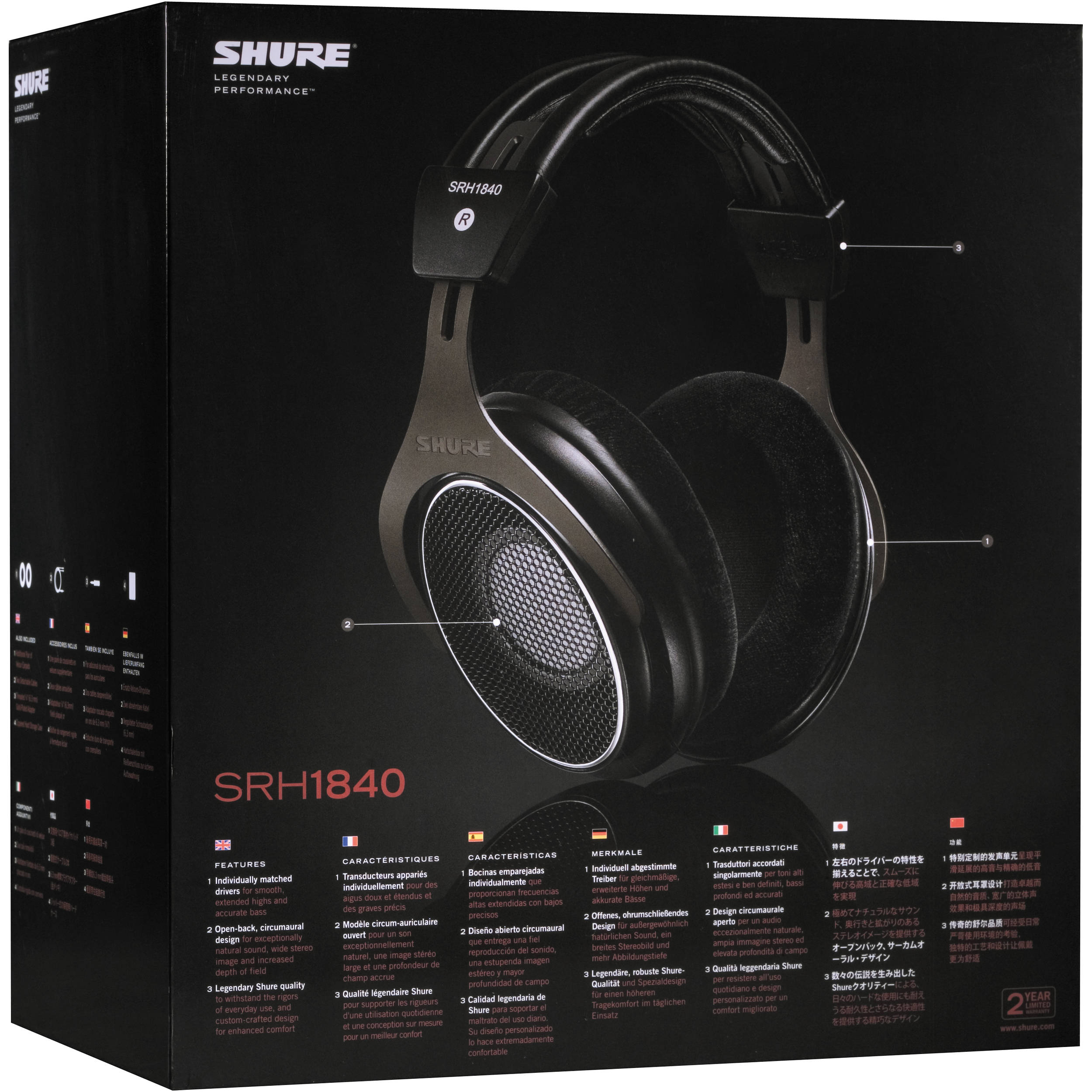 shure srh1840 specs