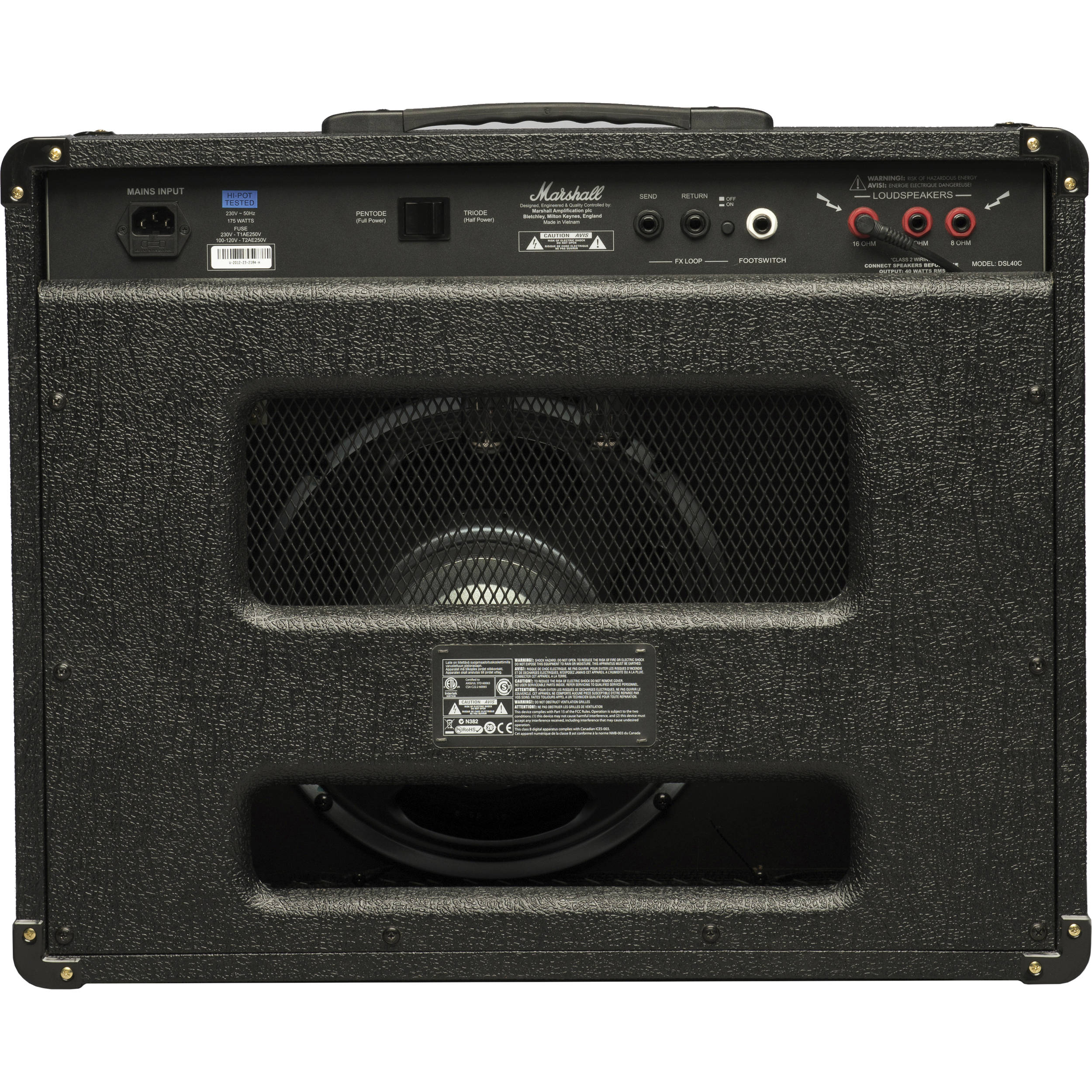 marshall dsl40c speaker ohms